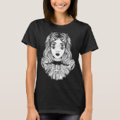 Gothic Devil Girl Satanic Goth Occult Occultism Ha Tシャツ (正面)