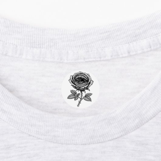 Gothic Devil Rose Sticker – Dark Horror Floral ラベル (貼付)