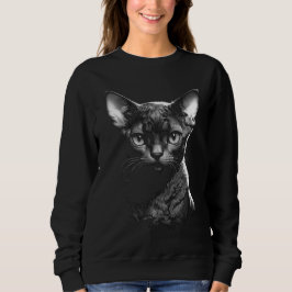 Gothic Devon Rex Art Women's Sweater スウェットシャツ