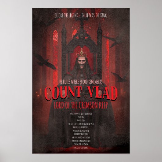 Gothic Dracula Count Vlad Horror Poster ポスター (正面)