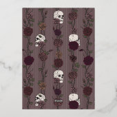 Gothic Dusty Mauve Til Death Wedding Foil 箔招待状 (裏面)