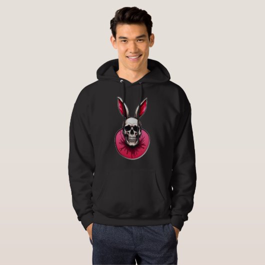 Gothic Easter Bunny – Skull Art - moletom パーカ (正面フル)