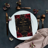 Gothic Elegant Dark Romance Wedding Menu メニュー