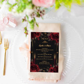 Gothic Elegant Dark Romance Wedding Menu メニュー