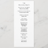 Gothic Elegant Till Death Skeleton Wedding  プログラム (裏面)