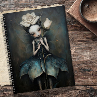 Gothic Enchanted Fairy Holding White Rose プランナー手帳