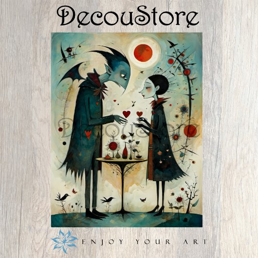 Gothic Fairy Tale Couple Decoupage 薄葉紙