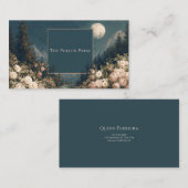 Gothic Fairytale Celestial Full Moon Rose Scenery 名刺 (正面/裏面)