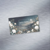 Gothic Fairytale Floral Mountain Moon Landscape マグネット名刺 (インサイチュ)