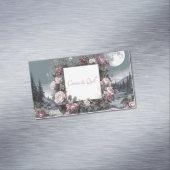 Gothic Fairytale Rose Frame Moonlit Forest Scene マグネット名刺 (インサイチュ)