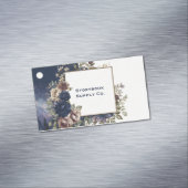 Gothic Fairytale Rose Frame Moonlit Mountain マグネット名刺 (インサイチュ)