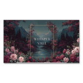 Gothic Fairytale Rose River Valley Night Landscape マグネット名刺 (正面)