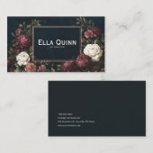 Gothic Fairytale Starry Night Burgundy Rose 名刺 (正面/裏面)