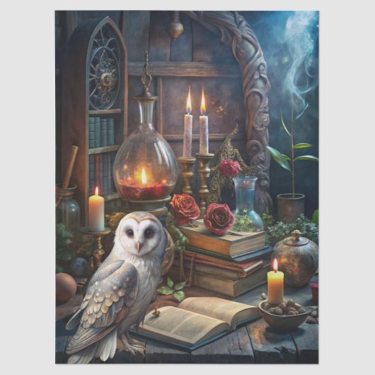 Gothic Fantasy Tarot Reader's Room & White Owl 薄葉紙 (正面)