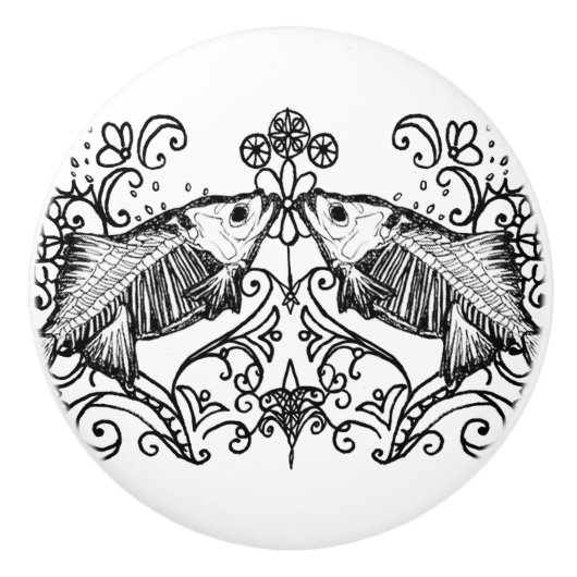 Gothic Fish Anatomy Ceramic Knob セラミックノブ (正面)