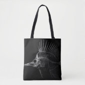 Gothic Fish Skeleton X-Ray Tote Bag トートバッグ (正面)