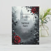 Gothic Floral Birthday Invitation 招待状 (スタンド正面)
