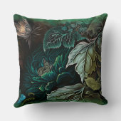 Gothic Floral Glitter Neon Floral クッション (裏面)