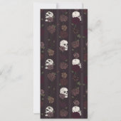 Gothic Floral Light Gray Wedding Program Card (裏面)