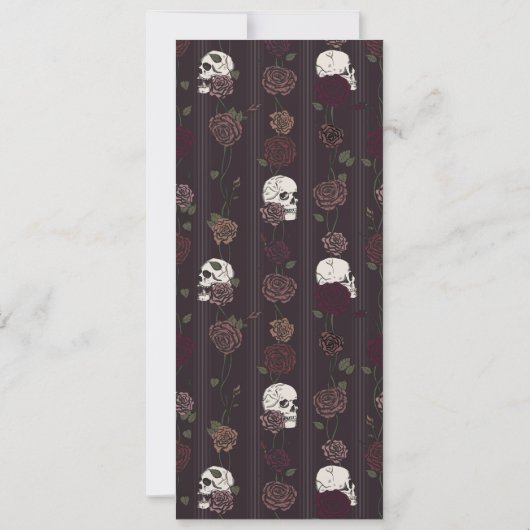 Gothic Floral Light Gray Wedding Program Card (裏面)
