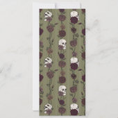 Gothic Floral Olive Green Wedding Program Card (裏面)