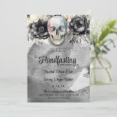 Gothic Floral Skull & Peony Handfasting 招待状 (スタンド正面)