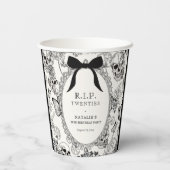 Gothic Floral Skull RIP Twenties 30th Birthday 紙コップ (裏面)