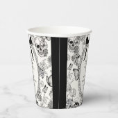 Gothic Floral Skull RIP Twenties 30th Birthday 紙コップ (右)