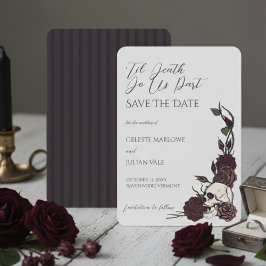 Gothic Floral Skull 'Til Death Save the Date セーブザデート
