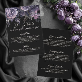 Gothic Floral Wedding Details エンクロージャーカード
