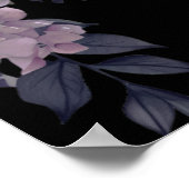 Gothic Floral Wedding Welcome Sign ポスター (角)