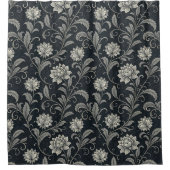 Gothic Flowers Pattern シャワーカーテン (正面)