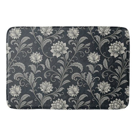 Gothic Flowers Pattern バスマット (正面)
