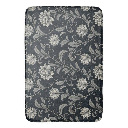 Gothic Flowers Pattern バスマット (正面縦)