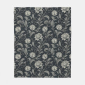 Gothic Flowers Pattern フリースブランケット (正面)