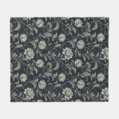 Gothic Flowers Pattern フリースブランケット (正面(横))