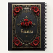Gothic Frame with Red Flowers ノートブック (裏面)