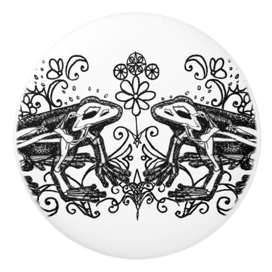 Gothic Frog Ceramic Knob セラミックノブ (正面)