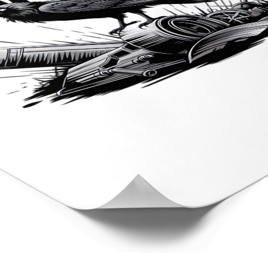 Gothic Funny F Caw F Crow Aesthetic Casual Look ポスター (角)