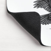 Gothic Funny F Caw F Crow Aesthetic Casual Look マウスパッド (コーナー)