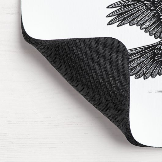 Gothic Funny F Caw F Crow Aesthetic Casual Look マウスパッド (コーナー)