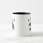 Gothic Funny F Caw F Crow Aesthetic Casual Look マグカップ (中央)