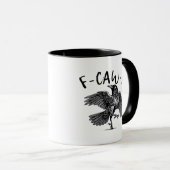 Gothic Funny F Caw F Crow Aesthetic Casual Look マグカップ (正面右)