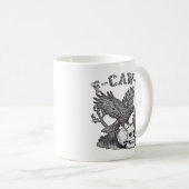 Gothic Funny F-Caw-F Humor Crow Essential Retro St コーヒーマグカップ (正面右)