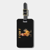 Gothic Funny Humor Crow F Caw F Style ラゲッジタグ (正面縦)