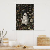 Gothic Ghost On Swing Art Print, Dark Academia ポスター (キッチン)