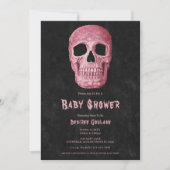 Gothic Girl Skull Antique Baby Shower Invitation 招待状 (正面)