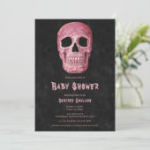 Gothic Girl Skull Antique Baby Shower Invitation 招待状 (スタンド正面)