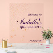 Gothic Glam Quince glitter purple Acrylic Sign アクリルサイン (ウェディング)