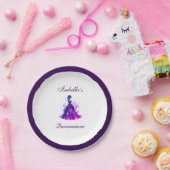 Gothic Glam Quince purple dress ペーパープレート (パーティー)